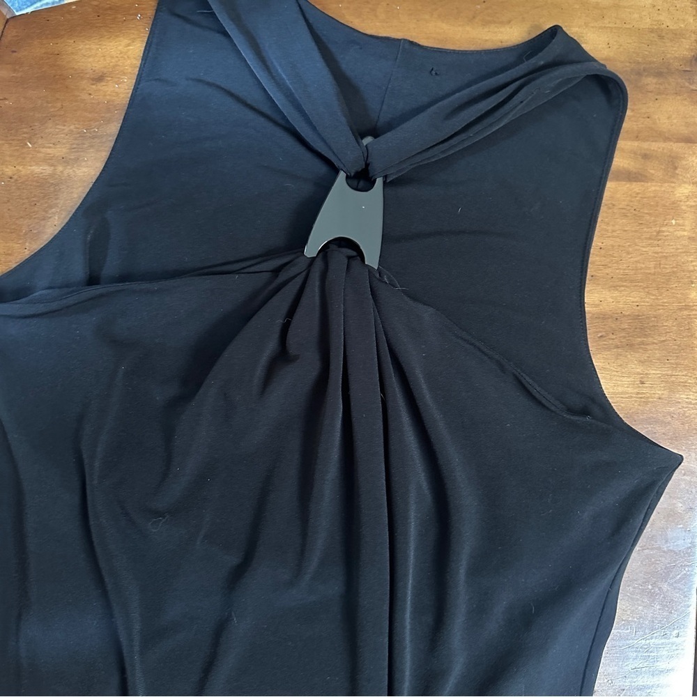 Black Sleeveless cinched back women top